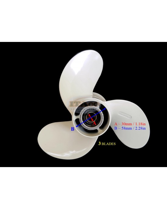 Boat Motor Aluminium Propeller Assy 683-45952-00-J EL For Yamaha Parsun Makara Outboard 13.5HP F8HP 15HP 9.9HP 3 9 1/4 x 9 3/4 2/4-stroke Engine