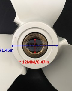 Boat Motor Old Shear Pin Type 6E0-45943-00-EL Propeller 3X7-1/2X7" for Yamaha Outboard 4HP 5HP Marine 2/4-stroke Engine