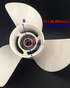 Boat Motor Aluminum Propeller 13 1/4x17-K for Yamaha 60HP 70HP 75HP 80HP 85HP 90HP 115HP 130HP Outboard Engine 6E5-45945-01-00 6E5-45945-01-EL T85-04020000 13.25x17