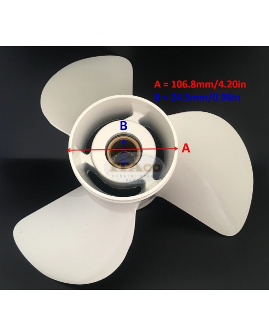 Boat Motor Aluminum Propeller 13 1/4x17-K for Yamaha 60HP 70HP 75HP 80HP 85HP 90HP 115HP 130HP Outboard Engine 6E5-45945-01-00 6E5-45945-01-EL T85-04020000 13.25x17