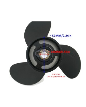 Boat Motor Propeller Assy for Hangkai F6.5 6.5HP 4-Stroke Outboard Motor Engine 3 x 7.8" x 8"