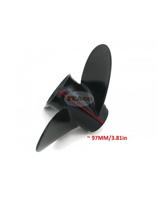 Boat Motor F8.5 Aluminum Alloy Propeller F8-04050000 48-804974 replaces Parsun Mercury Mercruiser 3B2-64517-1 0 3B2W64517 Tohatsu Nissan Outboard T 9.8HP T10 10HP 8.3" Engine