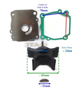 Sierra 18-3258 17400-90J20 17400-90J11 17400-90J10 Water Pump Impeller Kit for Suzuki Marine Outboard DF 90 115 140 HP Boat Motor Engine