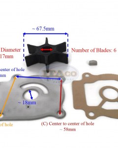 Boat Motor Water Pump Impeller Kit 17400-96402 17400-96401 96400 For Suzuki Outboard DT DF 25HP 30HP 2/4 stroke Engine