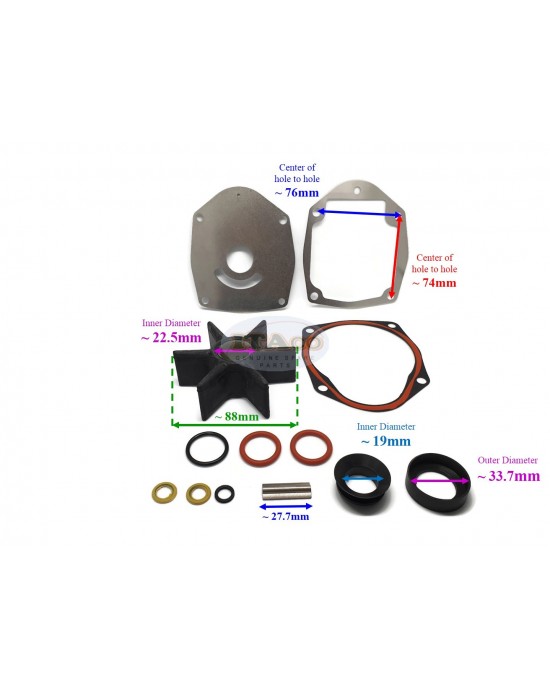 Boat Outboard motor Water Housing Service Impeller for Mercury 40HP-250HP Outboard Motor 47-43026T2 47-430262Q02 43026 Engine Boat Outboard motor Water Housing Service Impeller for Mercury 40HP-250HP Outboard Motor 47-43026T2 47-430262Q02 43026 Engine