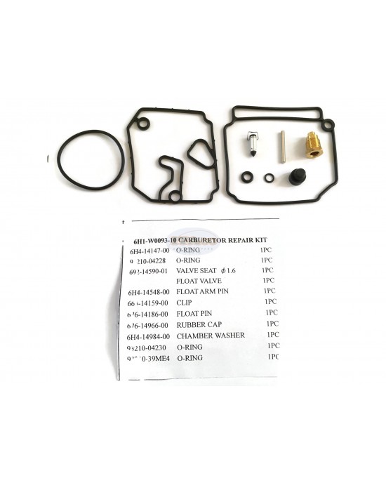 Boat Outboard Motor Carburetor Kit Carb Kit without Float 6H1-W0093-10 6H1W00931000 for Yamaha Outboard 75HP - 90HP 2 stroke Boat Engine