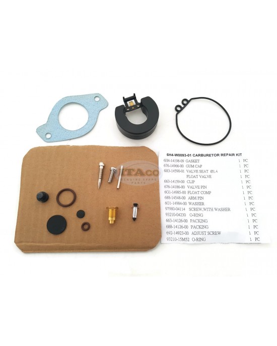 Boat Motor Carburetor Carb Repair Kit 6H4-W0093-01 00 for Yamaha Outboard 40-50HP 18-7767 2stroke Engine Boat Motor Carburetor Carb Repair Kit 6H4-W0093-01 00 for Yamaha Outboard 40-50HP 18-7767 2stroke Engine