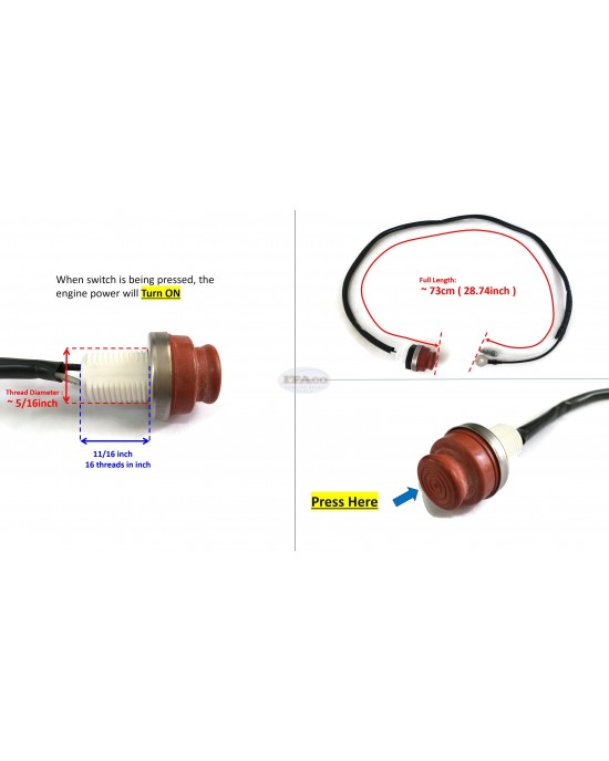 Boat Engine Stop Switch Stopswitch 6E0-82550-01 00 6L5-82550 00 6A0-82550 for Yamaha Outboard Engine 2/4-stroke Motor Engine Boat Engine Stop Switch Stopswitch 6E0-82550-01 00 6L5-82550 00 6A0-82550 for Yamaha Outboard Engine 2/4-stroke Motor Engine