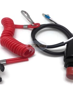 Boat Motor Engine Kill Stop Switch & Safety Lanyard 6E9-82575-09 18-65450 For Yamaha / Honda / Tohatsu Outboard Motors Engine
