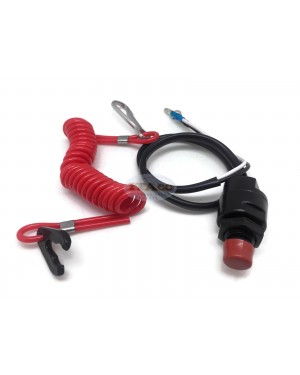 Boat Motor Kill Stop Switch & Safety Tether Lanyard 6E9-82575-00 18-65450 for Yamaha / Tohatsu / Honda Outboard Motors 2/4-stroke Marine Engine
