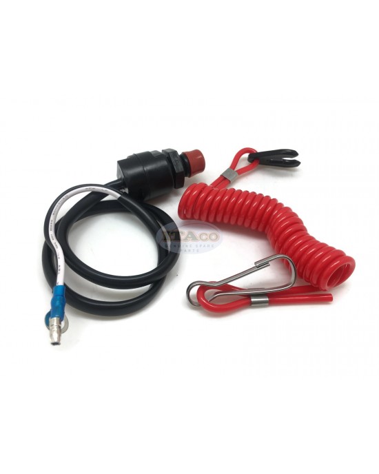 Boat Outboard Motor Kill Stop Switch Lanyard 87-97765M For Mercury Mercruiser Mariner Outboard 2/4-stroke Engine
