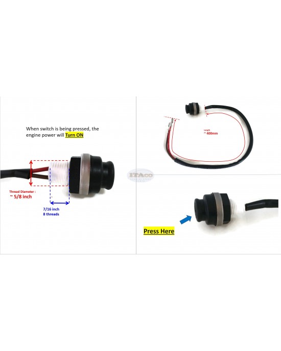 Boat Motor 6G8-81870-00 65W-81870-00 Starting Stop Switch Assembly for Yamaha Outboard Engine