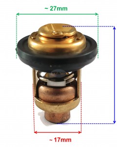 Boat Motor Cylinder Thermostat 6H3-12411-11 10 01 for Yamaha Outboard 25HP - 70HP 50° 122°F 2-stroke Engine