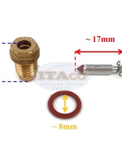 Boat Motor 6F5-14390-20 21 12 Needle Valve Seat Assy for Yamaha Outboard E40G E40J 40HP 2 stroke Engine