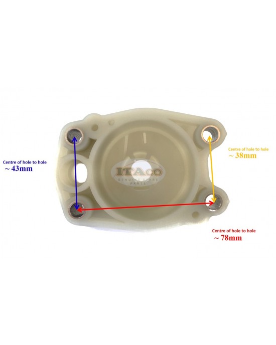 Boat Motor 676-44311-00 Water Pump Housing for Yamaha Outboard C40 40HP 2-Stroke 91-97 Boat Engine